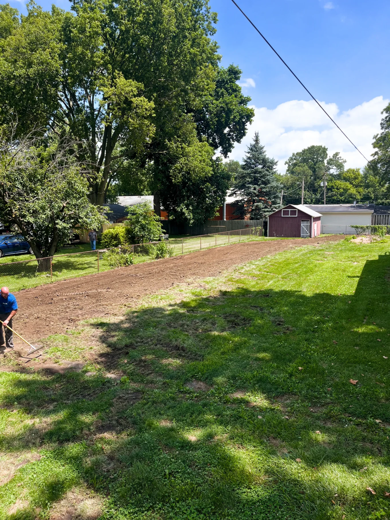 Double B Excavation Services backfilling a residential water line